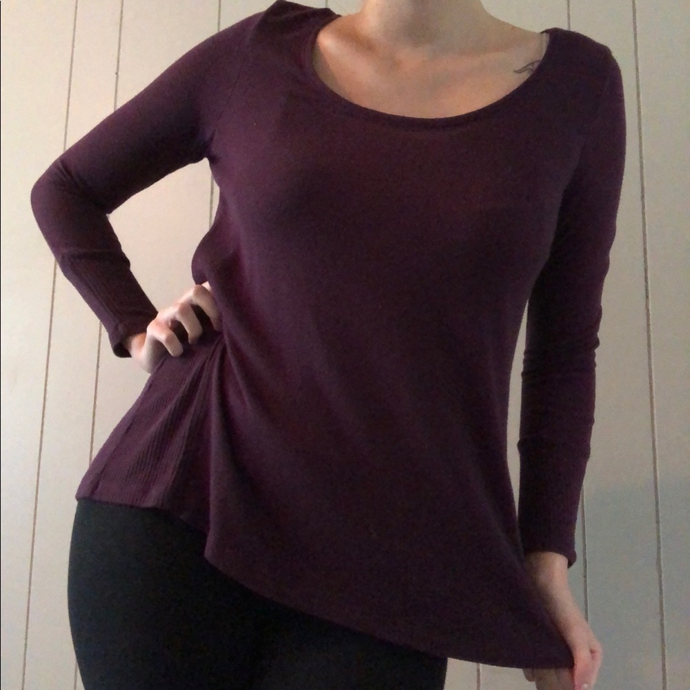 Purple long sleeve shirt